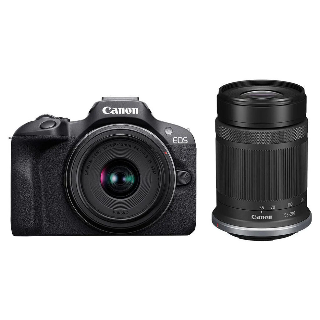 CANON R100 + RF-S 18-45/3.5-6.3 IS STM + RF-S 55-210mm IS STM